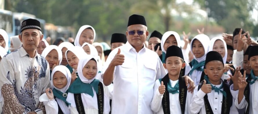 Pelepasan Peserta Tasyakuran Akbar Santri BKPRMI Kota Prabumulih Tahun 2026