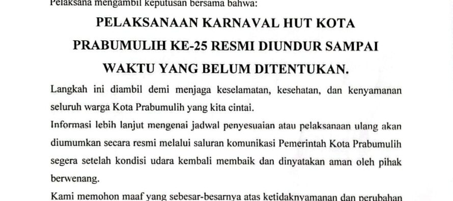 PENGUMUMAN PEMERINTAH KOTA PRABUMULIH